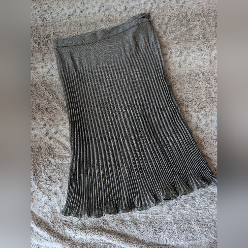 Emanuel Ungaro Elegant Gray Pleated‎ Skirt